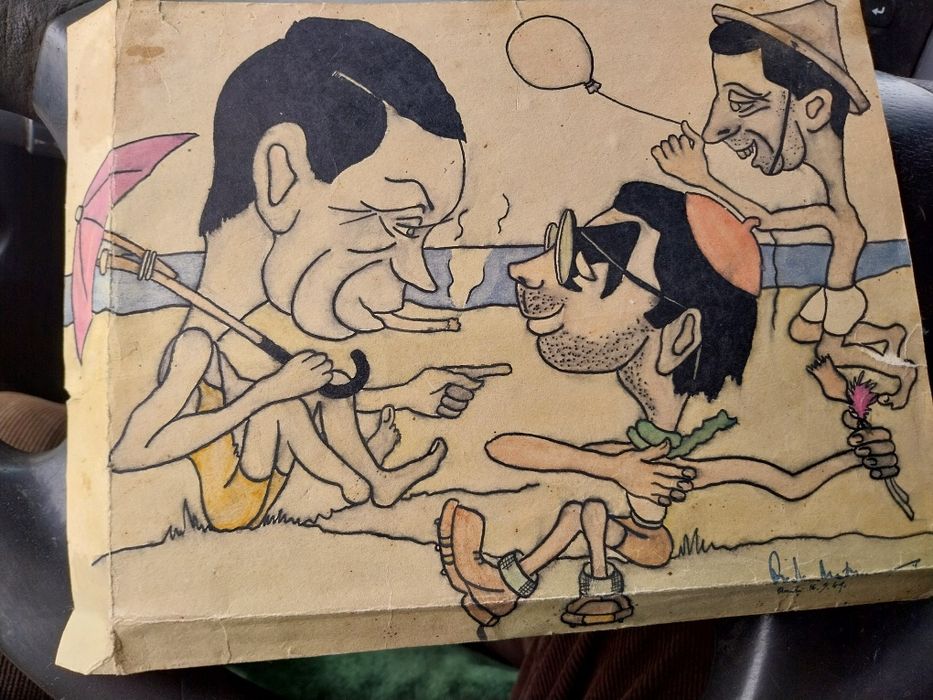 Caricatura cu semnătura.