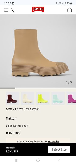 Cizme Camper Lab Trakto beige marimea 36