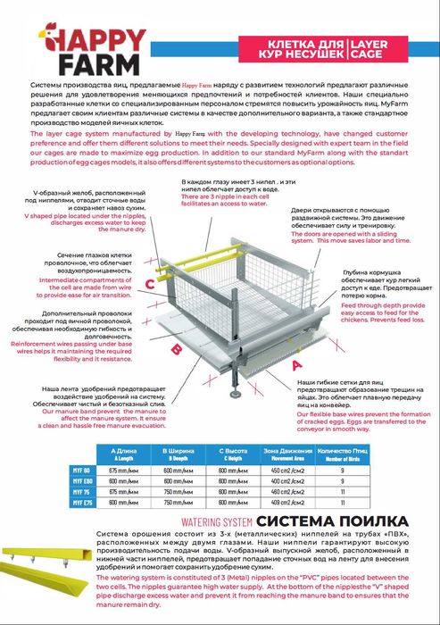 Клетка для кур несушек