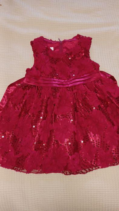 Официална детска рокля за 1г-1.5г червена