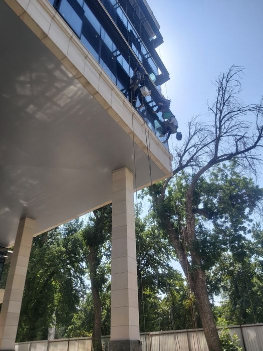 Мойка окон, фасад, ойна йувиш, уборка, чистка, стекломой, Альпинисты,