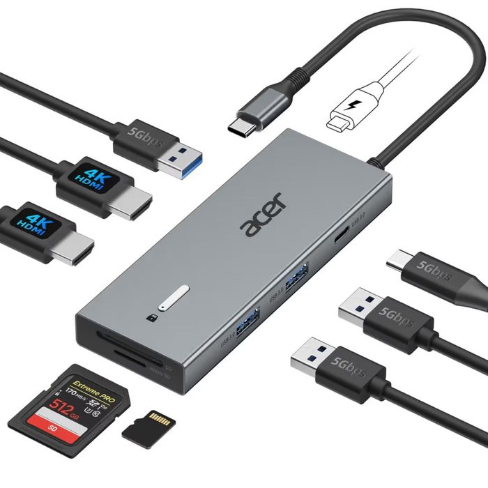 Acer USB-C Докинг Станция 9-в-1