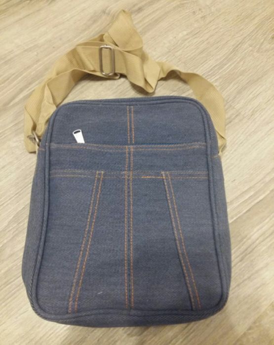 Geanta noua reglabila postas de blugi ghiozdan jeans scoala