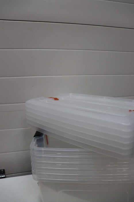 6 бр. пластмасови кутии за съхранение с капак, кутии с прозрачен капак