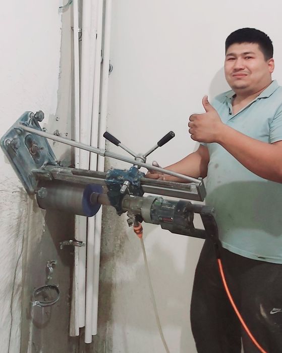 Бетон тешиш сухой алмазное бурение девор тешиш перфоратор  хизматлари