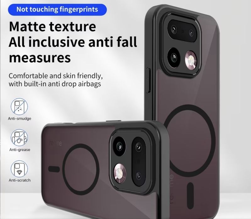 Realme 16 pro ,16 pro +Armor Shockproof Magsafe удароустойчив кейс мат