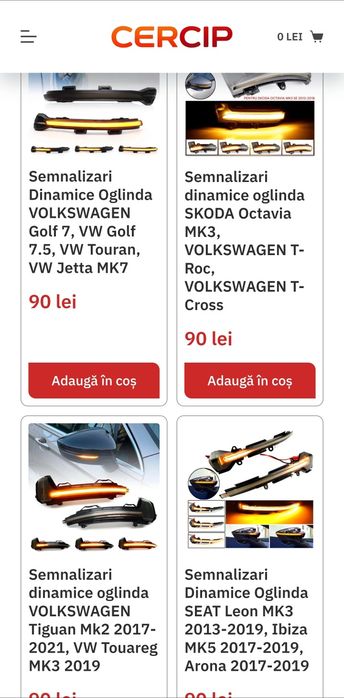 Semnalizari dinamice oglinda pentru orice masină CERCIP.RO
