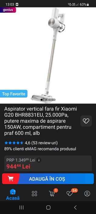 Aspirator vertical Xiaomi G20