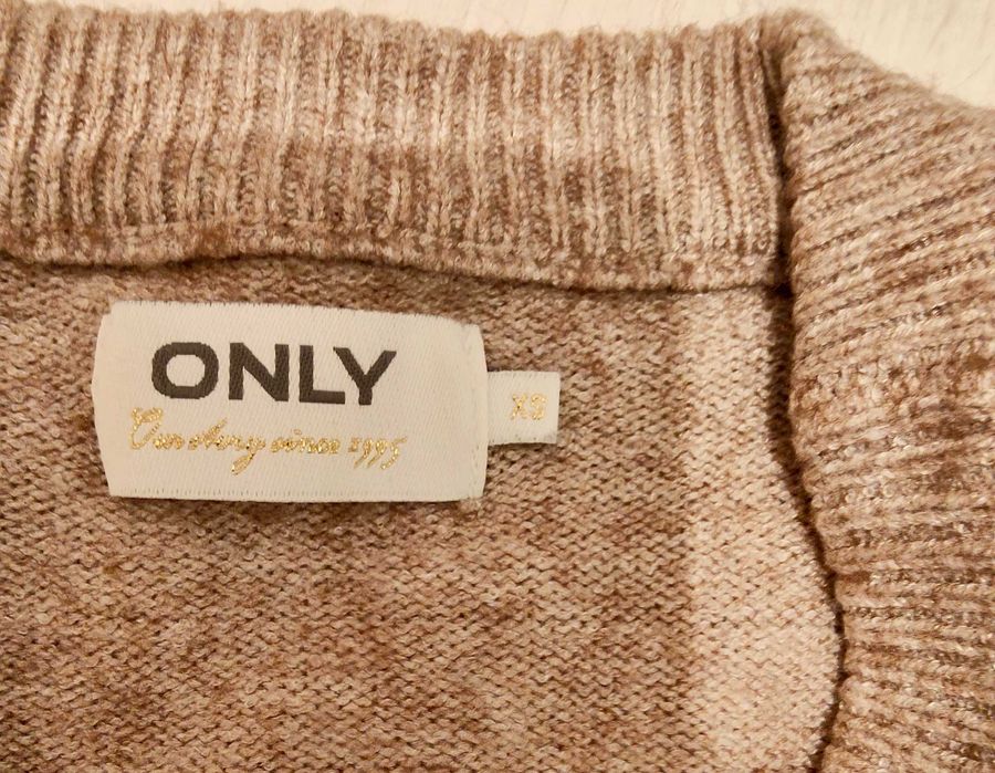 Cardigan scurt femei Only XS - crem / bej