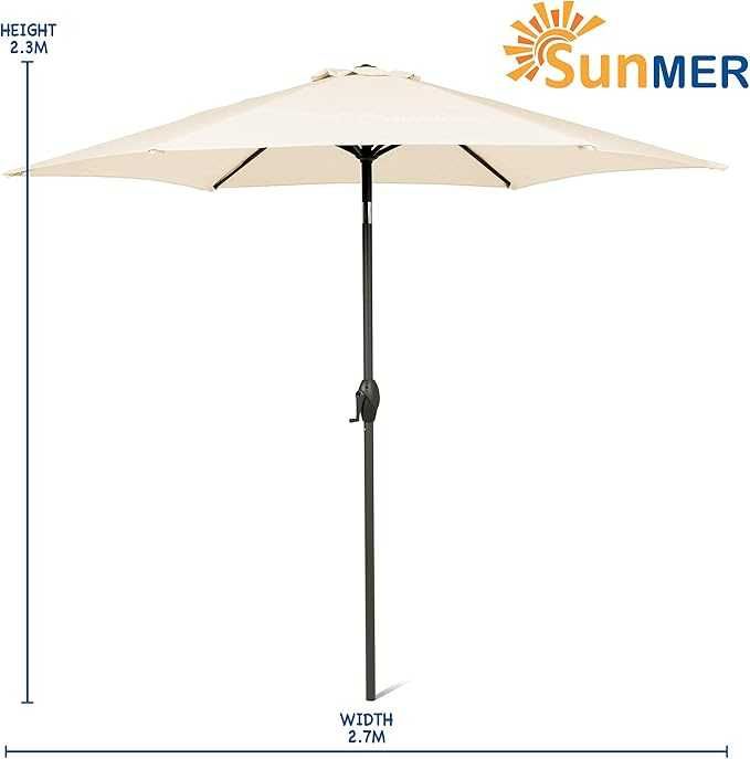 Градински чадър 2,7м Parasol, полиестер 180 g/m² (UV 30+)