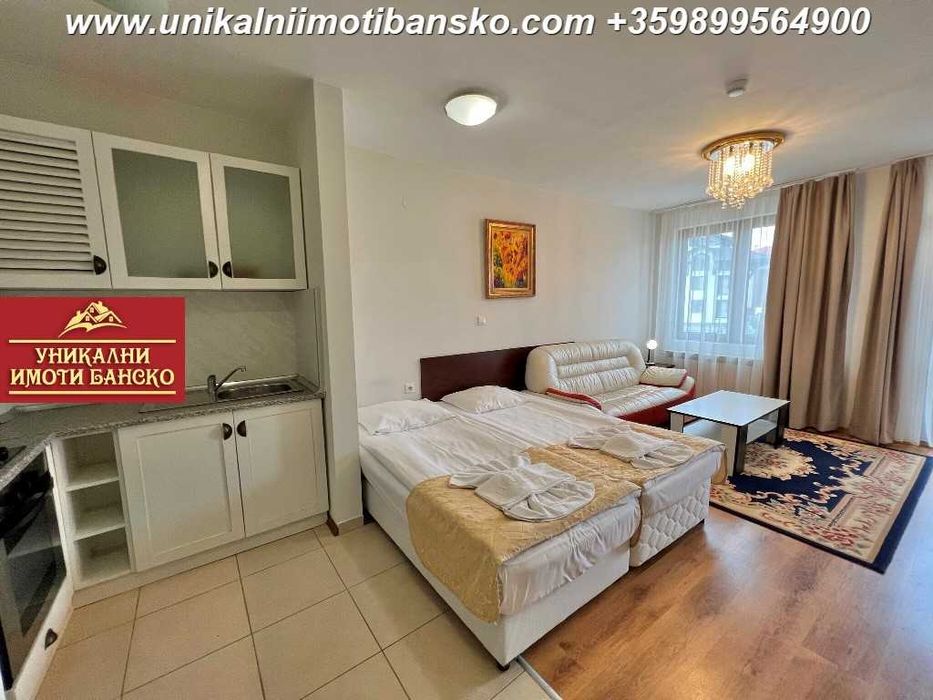 На 5 минути от лифта! Двустаен апартамент за продажба в град Банско