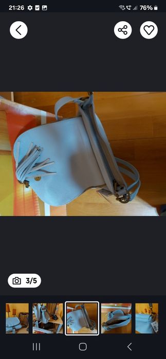 Geanta piele naturala bleo noua