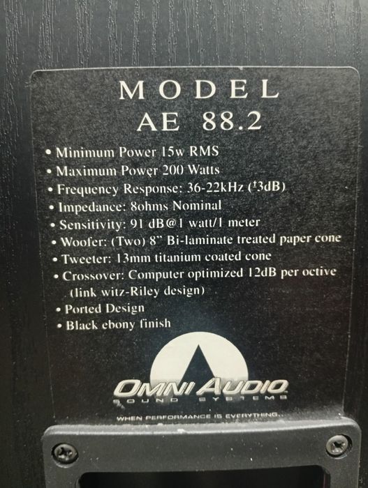 Тонколони Omni Audio AE-88.2