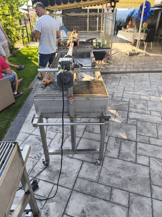 Rotisor inox cu grătar și motor