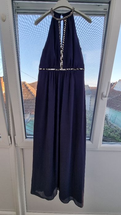 Vând rochie de seară NOUĂ, bleumarin, mărimea 34