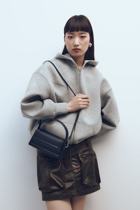 Zara малка кожена чанта