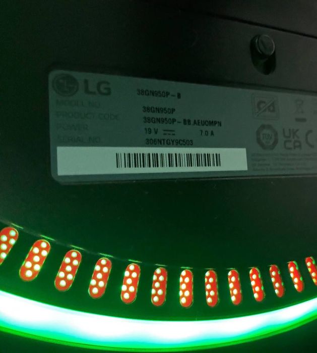 Монитор LG UltraGear 38GN950P-B 38” Nano IPS 160Hz 3840x1600 G-Sync HDR600