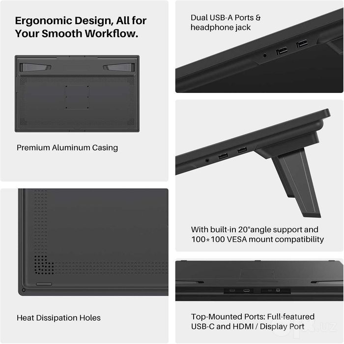 Графический планшет с экраном HUION KAMVAS Pro 27 (144Hz) 4K UHD