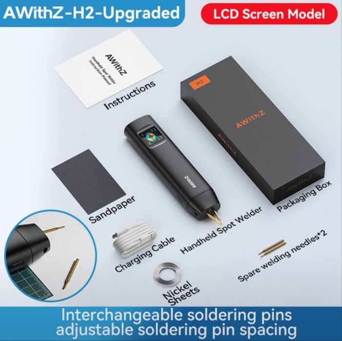 Портативный аппарат для точечной сварки с цветным экраном AWithZ H2