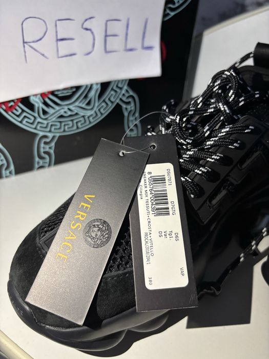 Adidasi Versace Chain Reaction negri(CALITATE SUPERIOARA,MARIMEA 41)