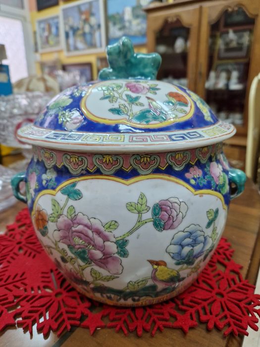 Уникална антикварна китайска порцеланова купа- PERANAKAN
