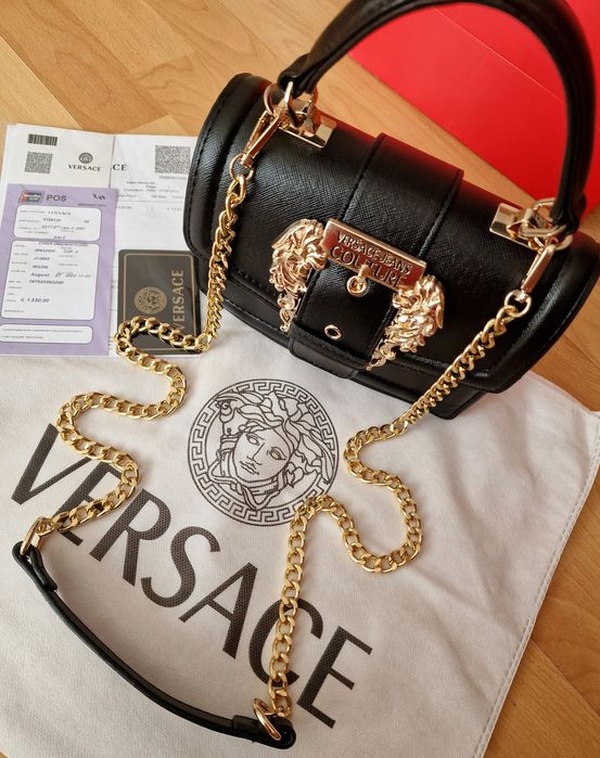 Geanta Versace mini,model nou,logo metalic auriu, new collection,It