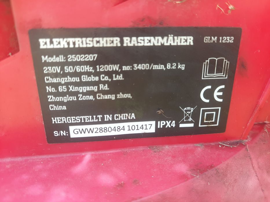 Masina electrica tuns iarba gazon, de 1,2 kw, latime lama 33, folosita