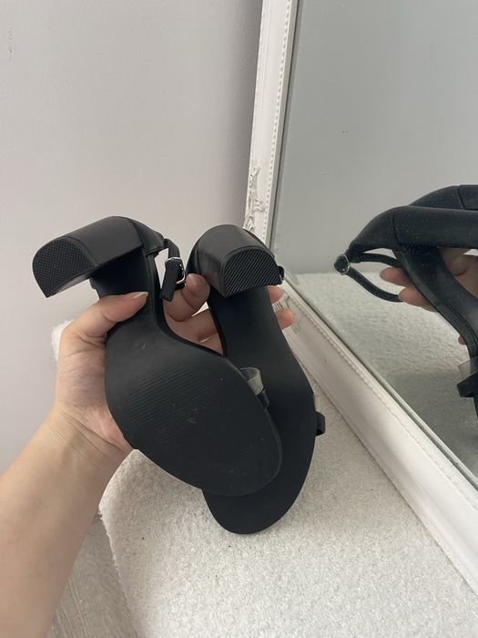 Sandale Just Fab cu toc, negre, marimea 36,5