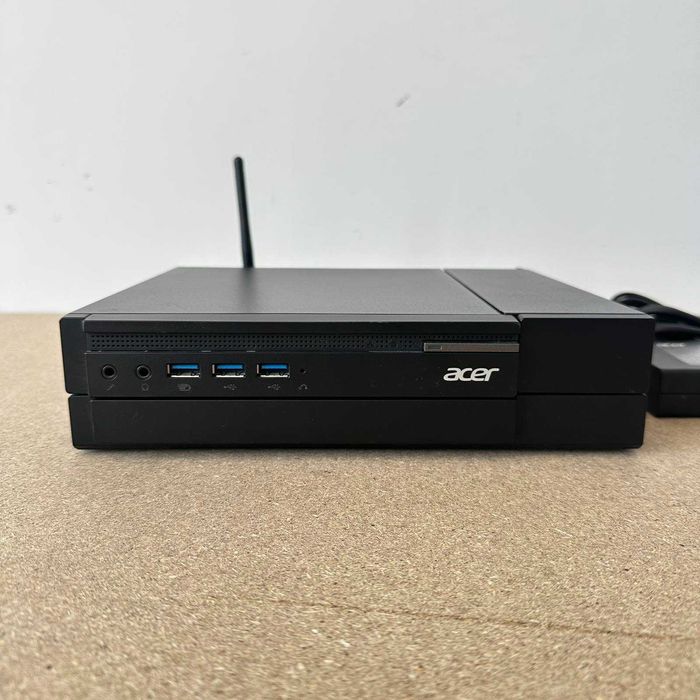 • Модулен мини компютър Acer Veriton N6640G/Intel Core i5-6400T/8GB RAM/256GB SSD/PCIe слот/Поддръжка на 3x SSD/Гаранция