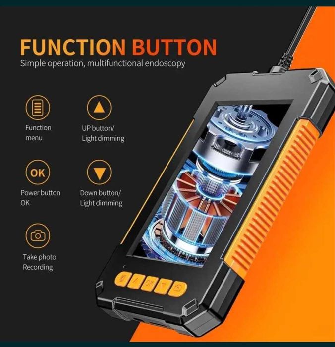 Професионален Ендоскоп Камера 4.3" дисплей с 5 метра кабел