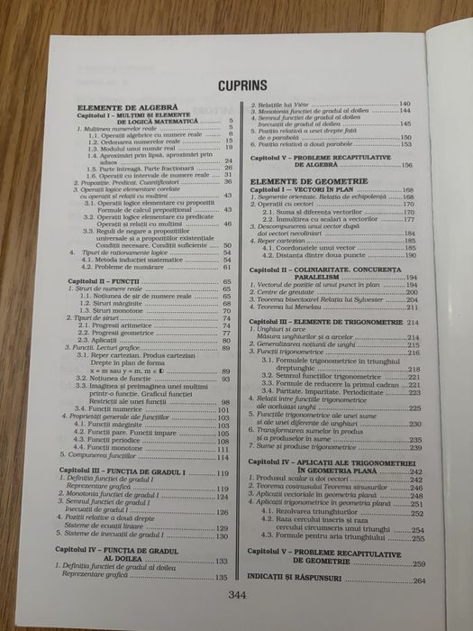 Manual Matematică clasa a 9-a – Marius & Georgeta Burtea (Carminis)