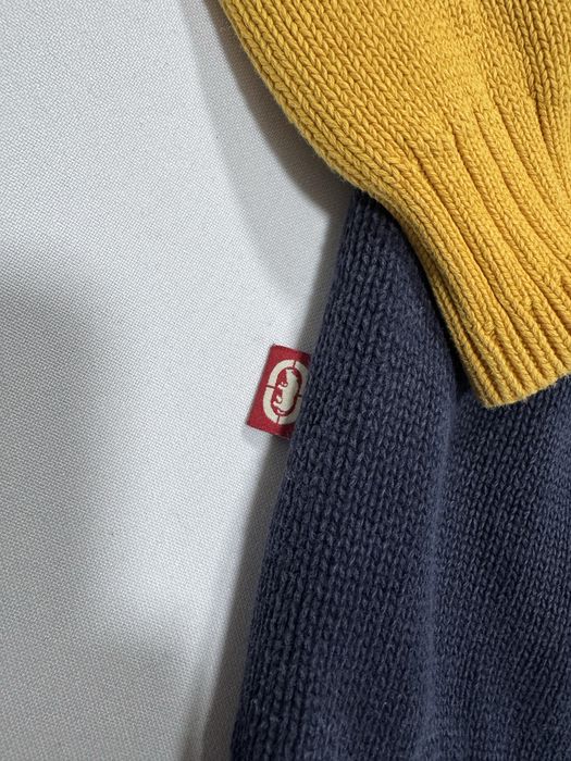 Pulover ecko unltd vintage blue & white & yellow