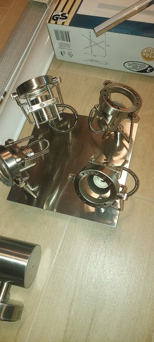 Plafoniera inox cu 4 spoturi ,plafoniere led neon