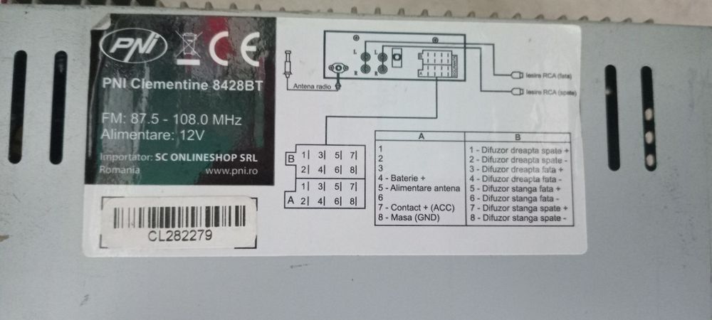 Радио с Bluetooth 4x45w