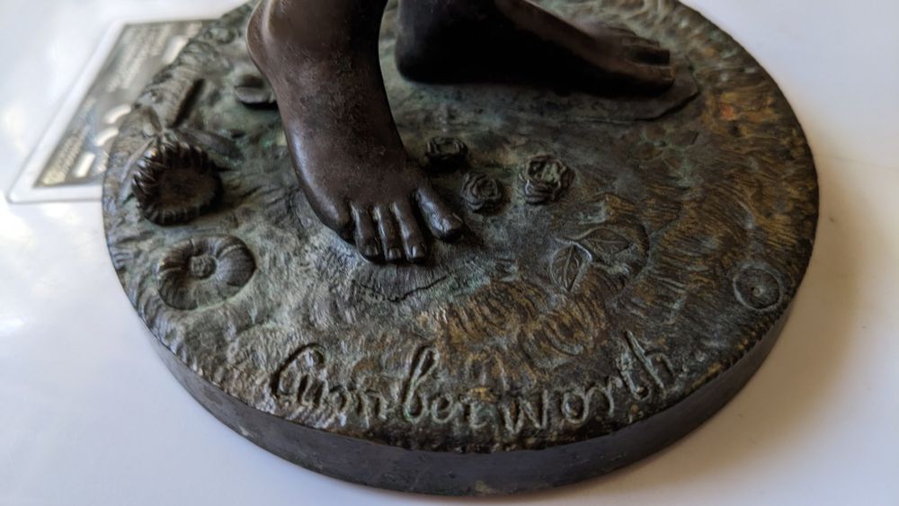 Vand statueta din bronz executata de Charles Cumberworth , sec. 19