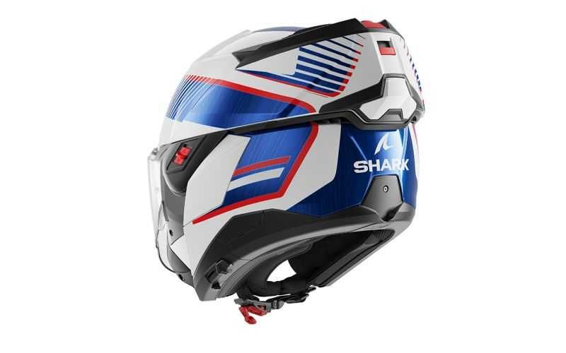 Модуларна Отваряема мото каска за мотор SHARK OXO SIKTER /White / Blue