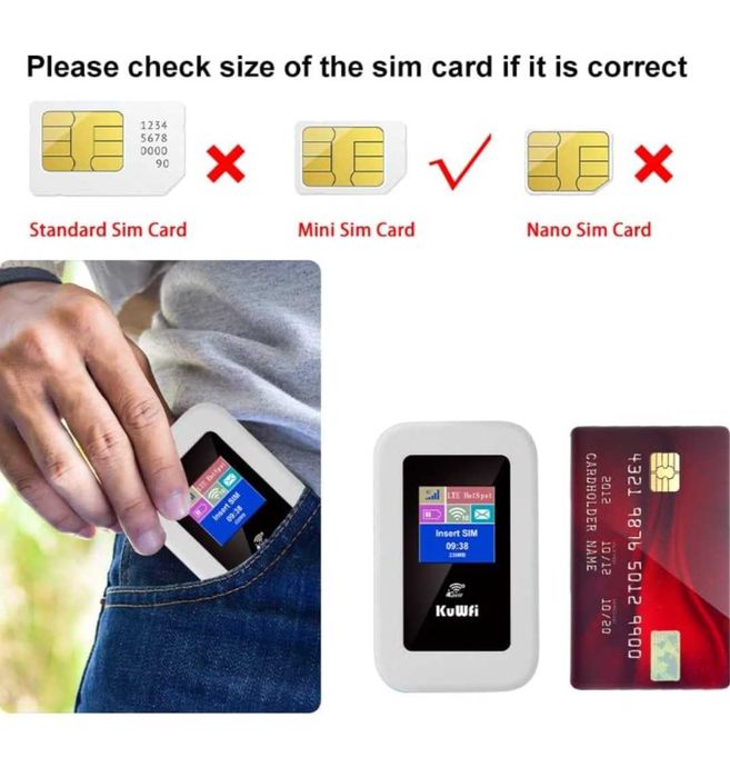 WiFi 4G безжичен  преносим рутер 150Mbps слот за SIM карта за пътуване