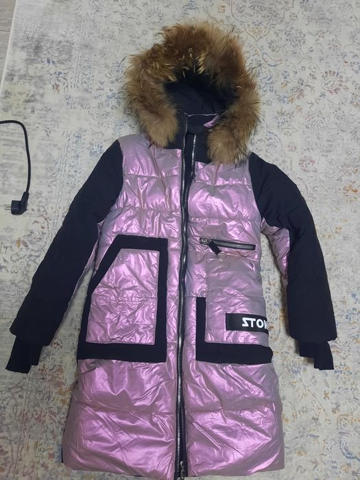 Зимний девочк пуховик 134 рост