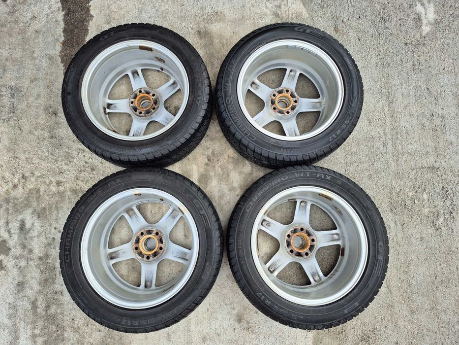 4 броя 17" Ал. джанти  7 1/2 Jx17H2, гуми всесезонни.