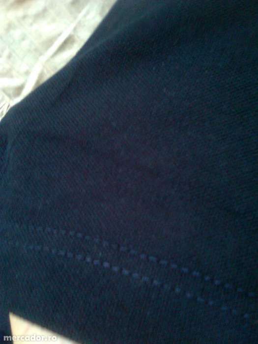 Tricou T-shirt mineca lunga, model Polo, bleumarin inchis, nou!