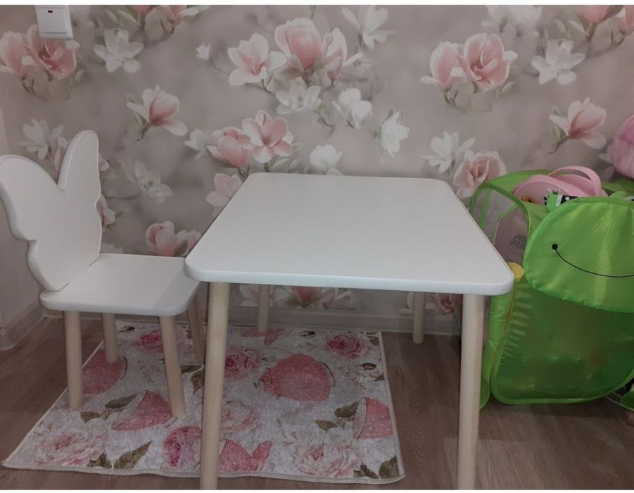 Детский стол и стул .Bolalar stoli va kursisi, bolalar mebellari to'pl