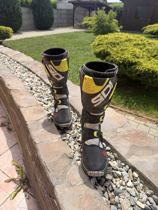 Cizme sidi crossfire 3 white-black-yellow fluo