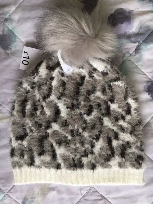 плетена шапка, дамска, зимна