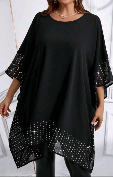 Ново! Гигант! Продавам елегантна макси туника с камъни! над 8  XL