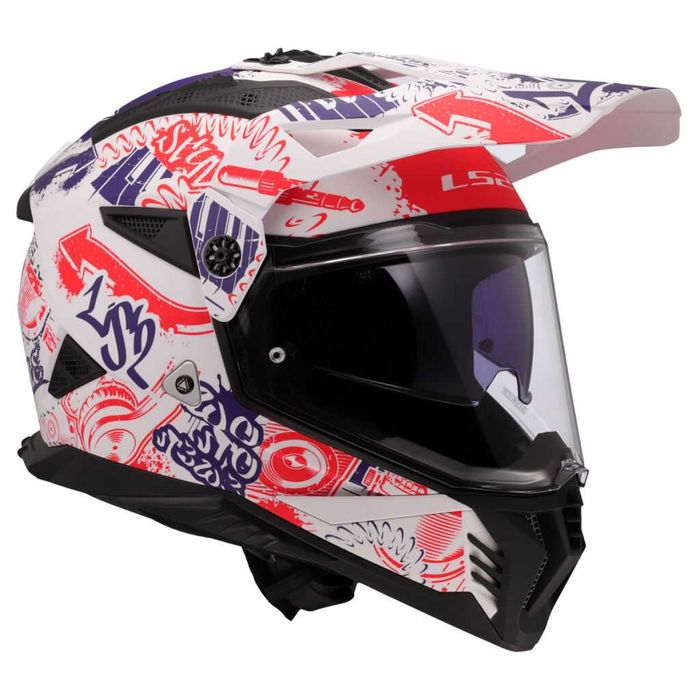 Ендуро Каска LS2 MX436 Pioneer Evo 2 Fantasy XS 53-54 см,козирка и очила