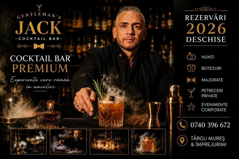Cocktail Bar Premium pentru Nunți, Botezuri și Evenimente | Târgu Mureș
