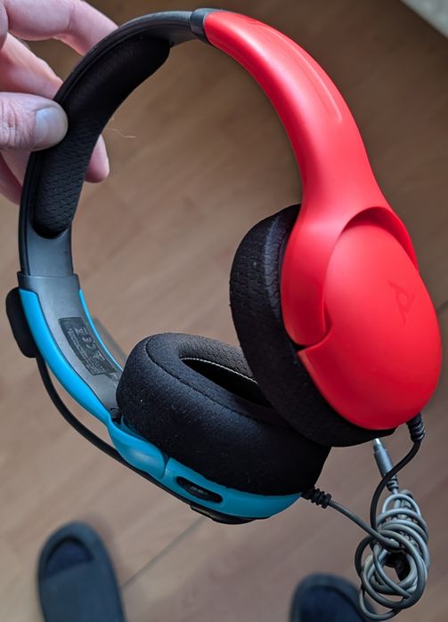 Casti gaming PDP LVL40, rosu, Nintendo Switch