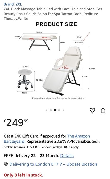 Pat / Fotoliu 2 in 1, pentru saloane cosmetica, masaj, tatuaj