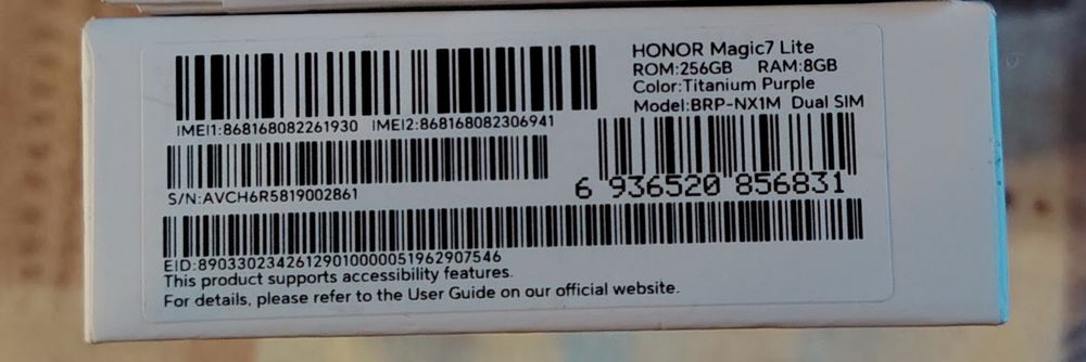 Honor Magic 7 lite Purple