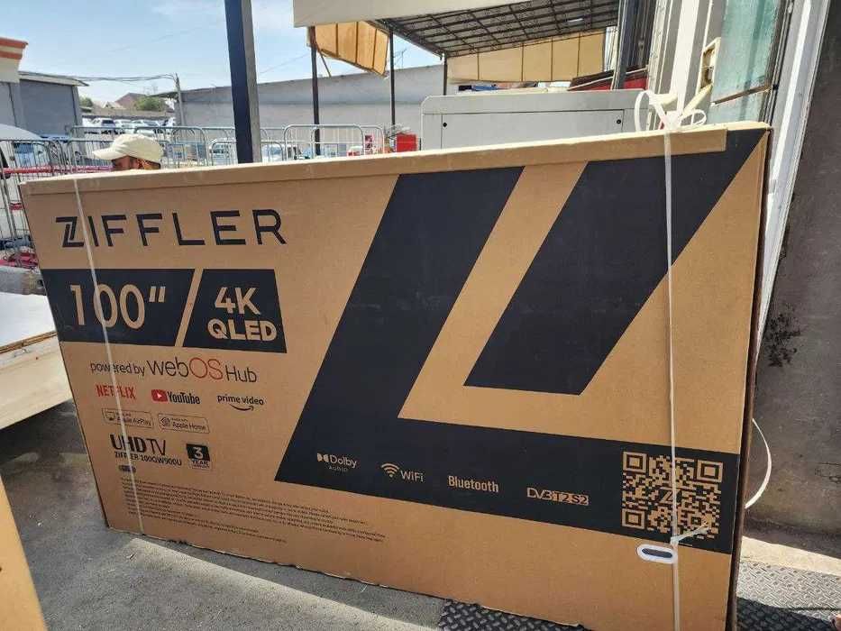 Телевизор ZIFFLER WEBOS, QLED4K Smart, На выбор установка, доставка